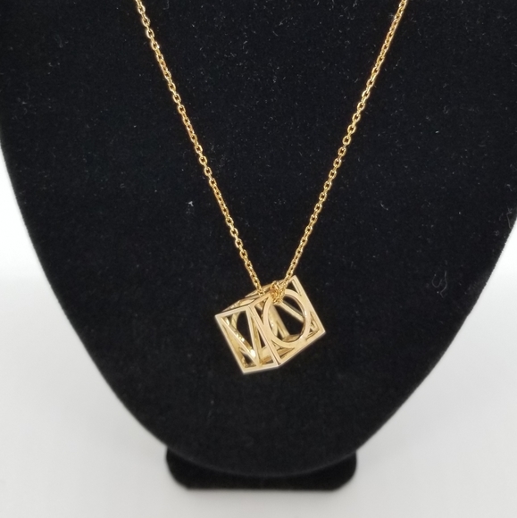 Kenzo Paris Square Cage Pendant and Necklace - Picture 1 of 3